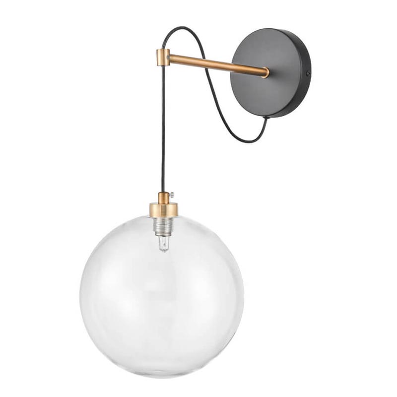 Бра Hanging Ball Sconce Золотой Прозрачный Черный в Ижевске | Loft Concept 