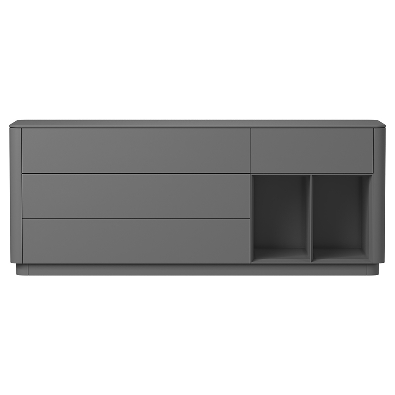 Тумба серая с ящиками и полками Tammi  Серый в Ижевске | Loft Concept 