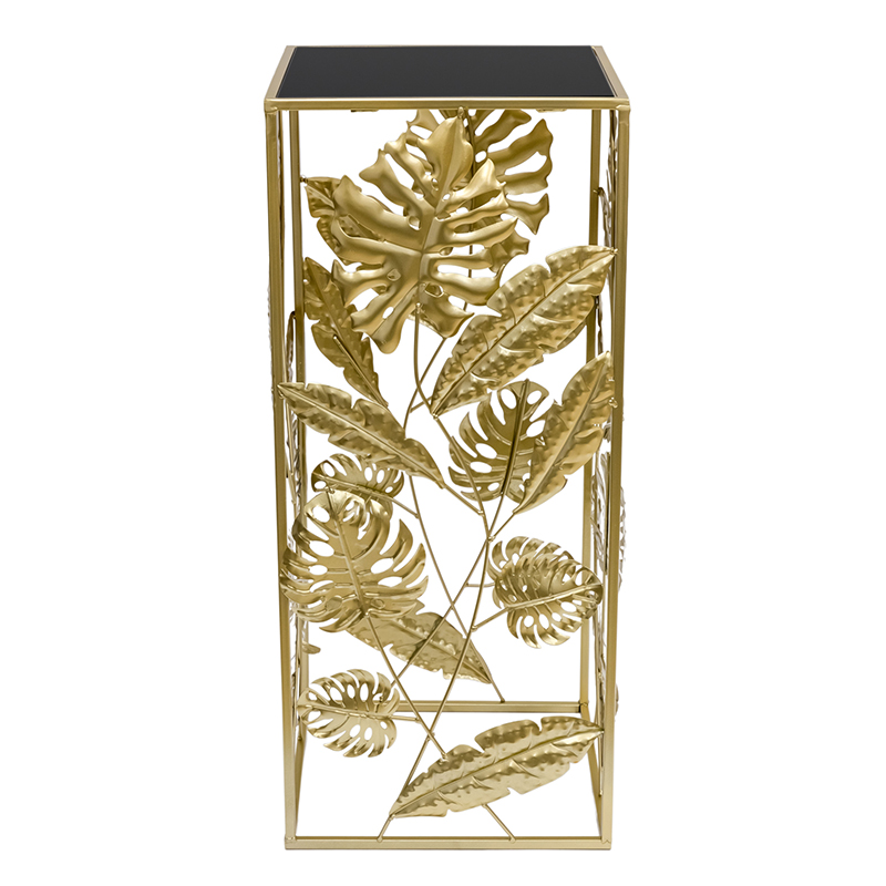 Подставка Tropical Gold Leaves Stand M Золотой Черный в Ижевске | Loft Concept 