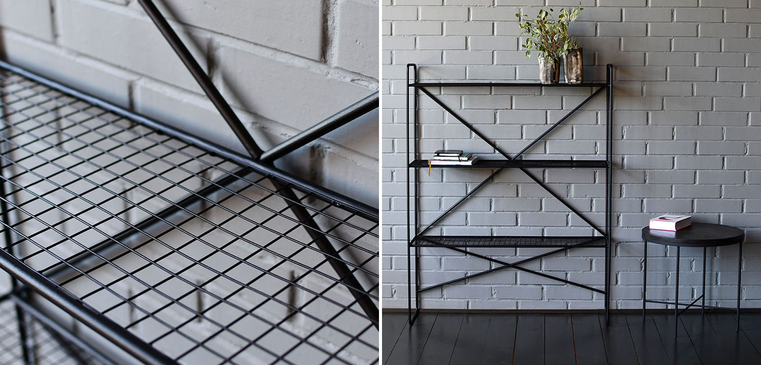 Стеллаж Ridley Black Industrial Metal Rust Rack - фото