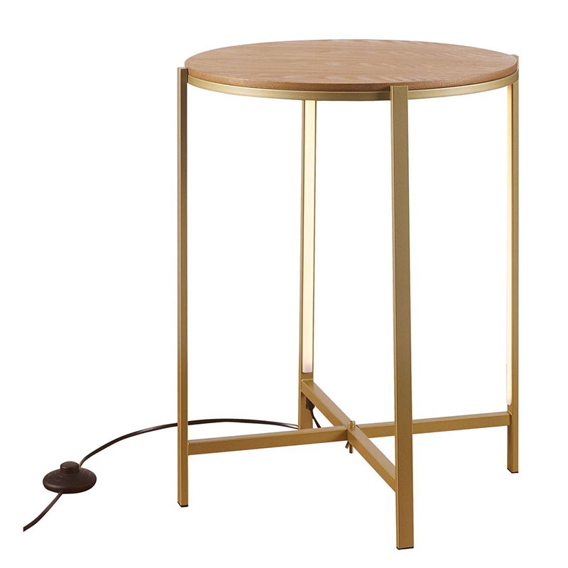 Приставной стол Kelin Side Table Bronze LED Бронза Древесина в Ижевске | Loft Concept 