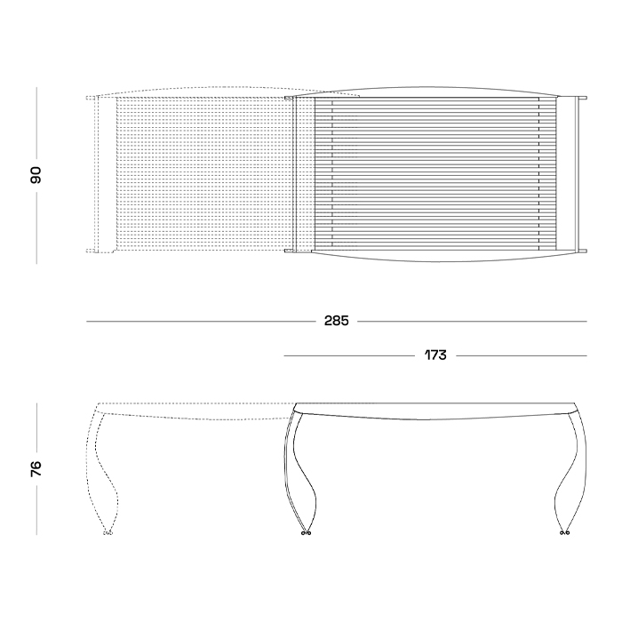 Дизайнерский раздвижной обеденный стол Poltronova Split Dining Table в Ижевске