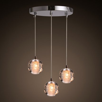 Люстра Bocci 14.3 Three Pendant Led Crystal Glass Ball 3 Прозрачный (Transparent) в Ижевске | Loft Concept 