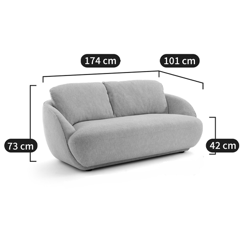 Диван с обивкой меланж Halle Melange Sofa в Ижевске