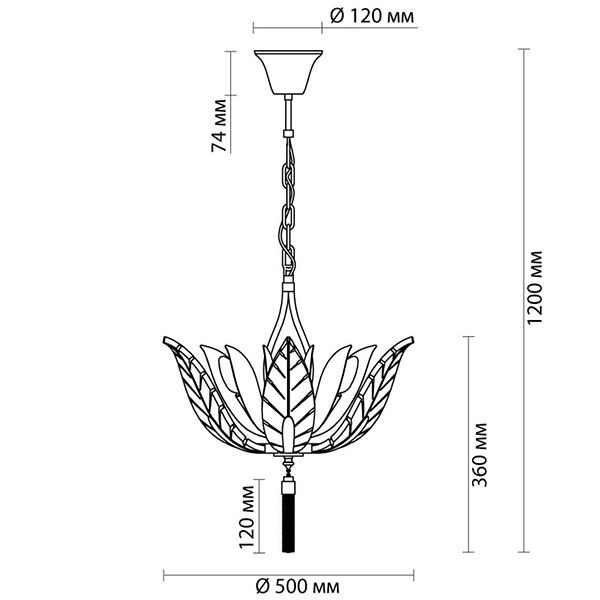 Люстра Glass Petals Chandelier 50 в Ижевске