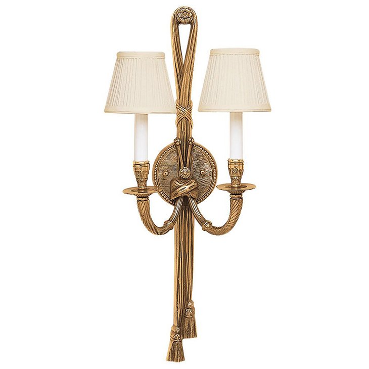 Бра 5538 PERTH SCONCE Antiqued solid brass Латунь Черный Белый в Ижевске | Loft Concept 