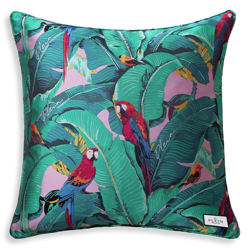 Подушка Philipp Plein Cushion Parrot 70 x 70 Мульти в Ижевске | Loft Concept 