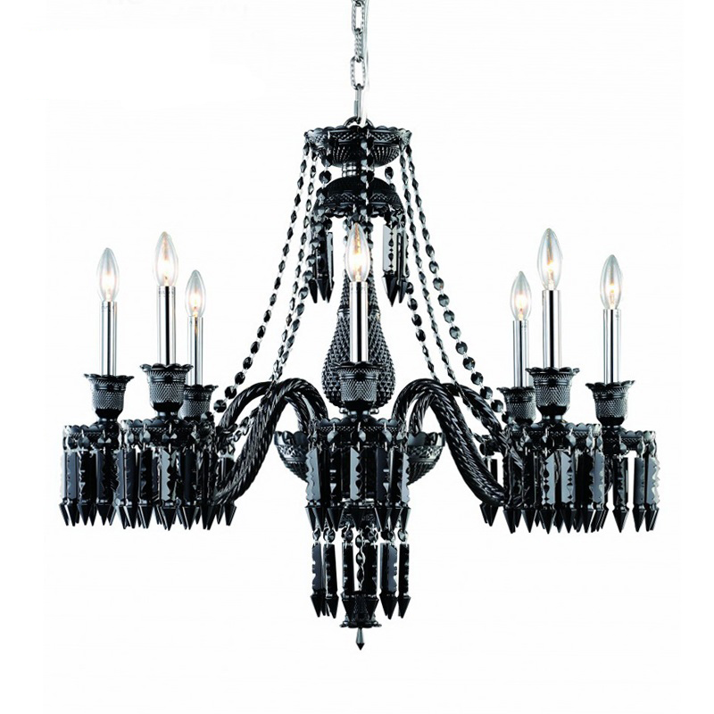 Люстра BACCARAT Zenith Midnight Chandelier 8 Черный в Ижевске | Loft Concept 