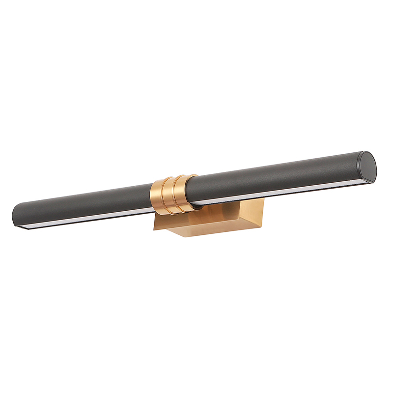 Бра с черным матовым корпусом и золотистым креплением Trumpet tube Латунь Белый Черный Бра с черным матовым корпусом и золотистым креплением Trumpet tube Латунь Белый Черный в Ижевске | Loft Concept