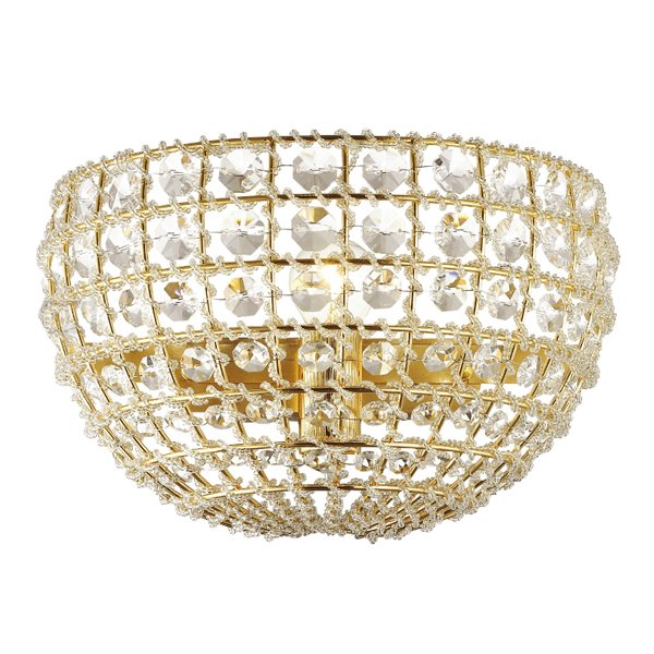 Бра Casbah Crystal Wall Lamp Gold Прозрачный Глянцевое золото в Ижевске | Loft Concept 