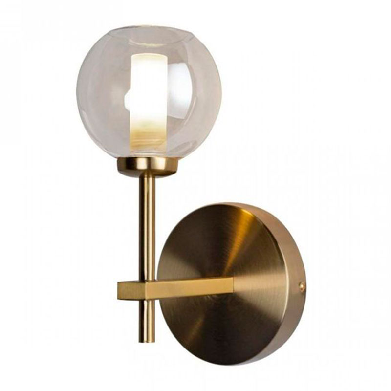 Бра RH Boule de Cristal Single Wall Lamp amber Gold Золотой Амбре янтарь в Ижевске | Loft Concept 