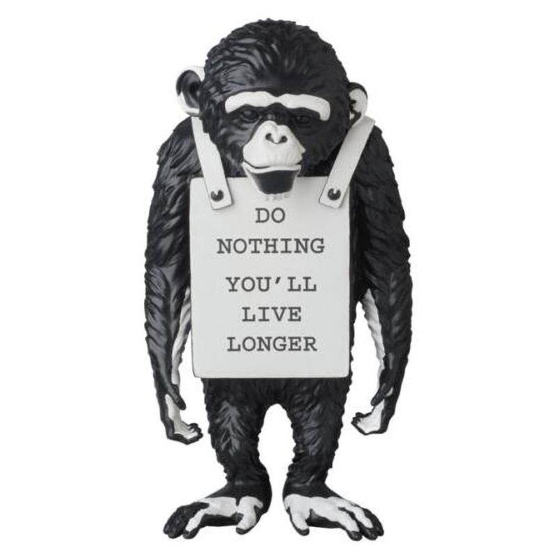 Статуэтка Banksy Lying Monkey Black and White Черно-белый в Ижевске | Loft Concept 