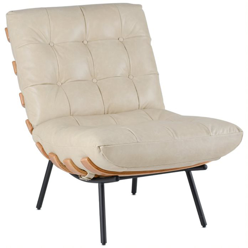 Кресло Philbert Chair beige leather Бежевый в Ижевске | Loft Concept 