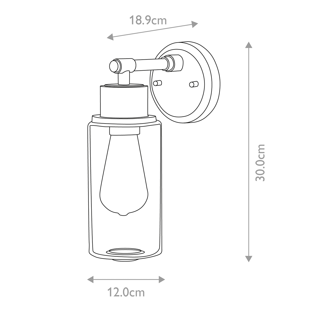 Бра с цилиндрическим прозрачным плафоном из стекла с пузырьками Elstead Lighting в Ижевске