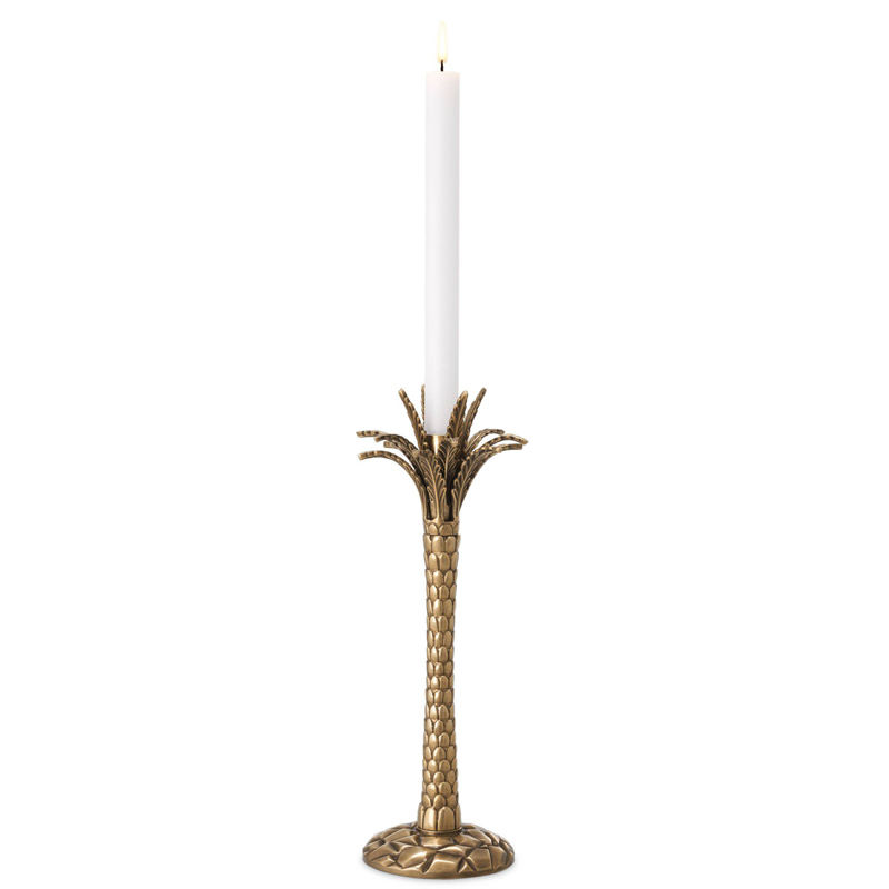 Подсвечник Eichholtz Candle Holder Palm Desert Винтажная латунь в Ижевске | Loft Concept 