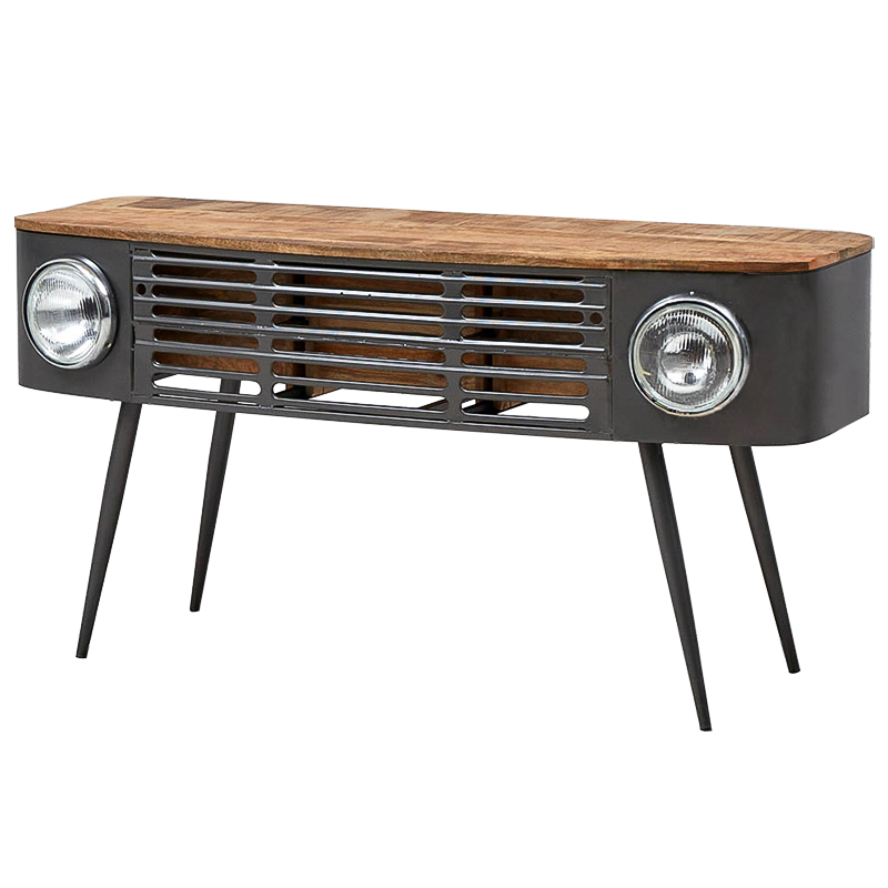 Консоль Loft Car Console Table Древесина Графит в Ижевске | Loft Concept 