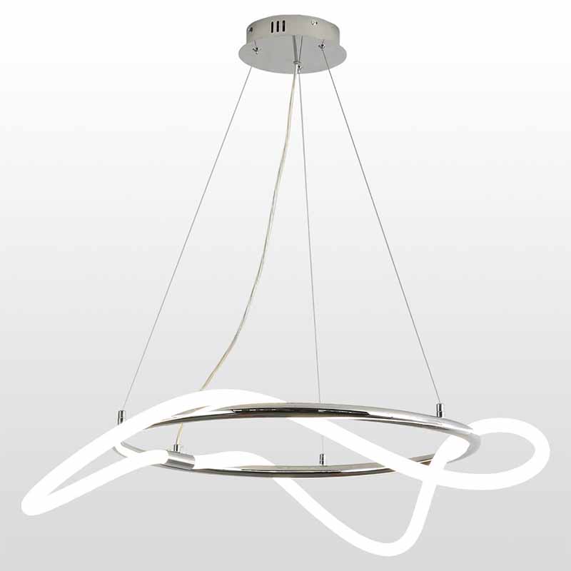 Люстра Luke Lampco Tracer Chandelier Chrome 60 Белый Хром в Ижевске | Loft Concept 