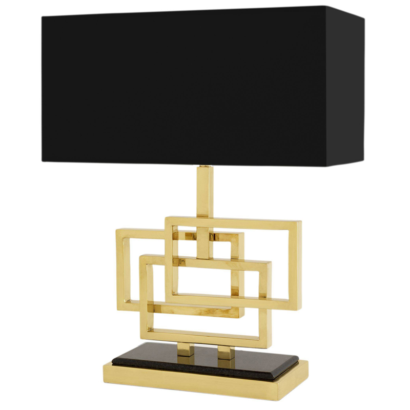 Настольная лампа Eichholtz Table Lamp Windolf Brass Латунь Черный в Ижевске | Loft Concept 