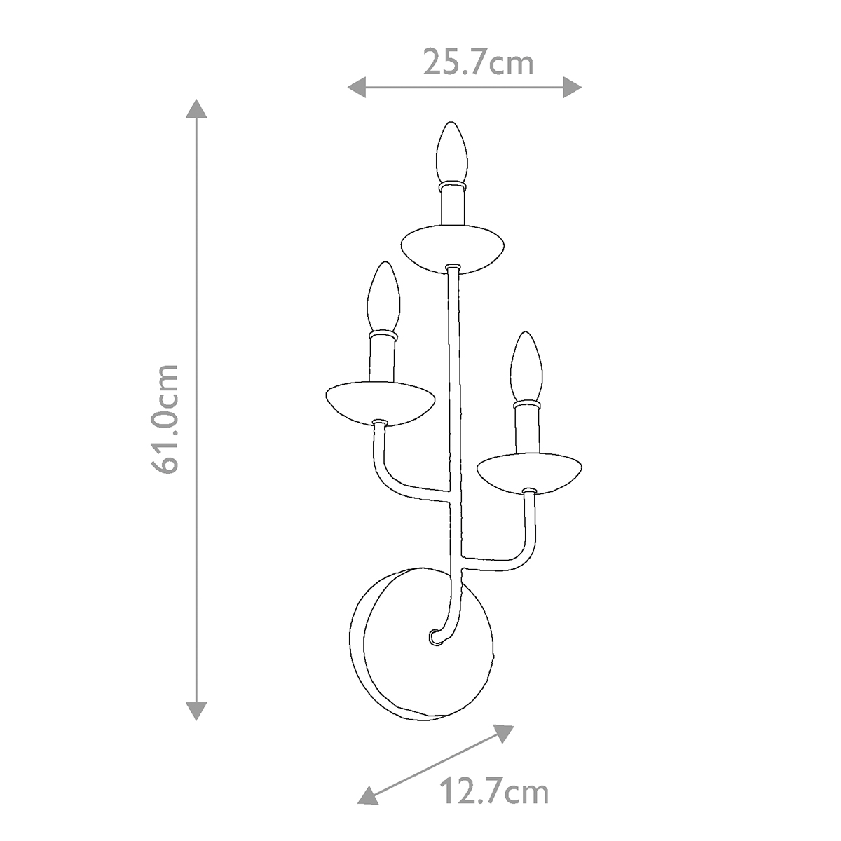 Бра с 3-мя лампами в форме свеч и фактурным покрытием Feiss в Ижевске