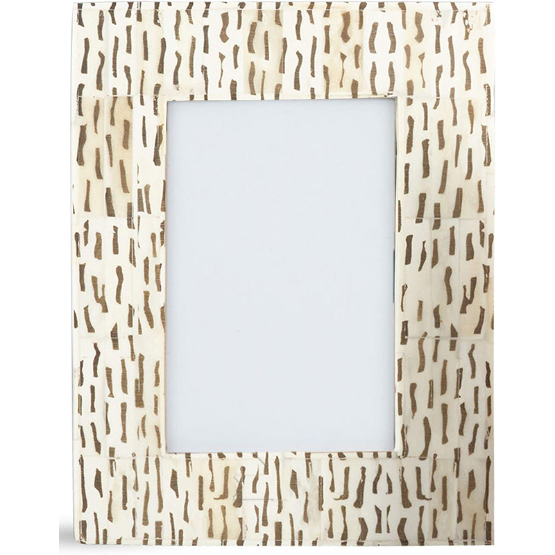 Фоторамка кость Beige Indian Bone Inlay photo frame Бежевый Коричневый в Ижевске | Loft Concept 