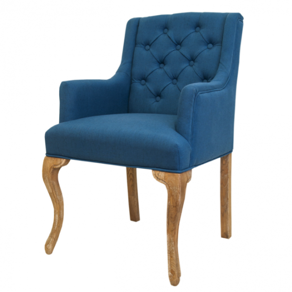 Стул French chairs Provence Amelia Blue ArmChair Голубой пастельный Древесина в Ижевске | Loft Concept 