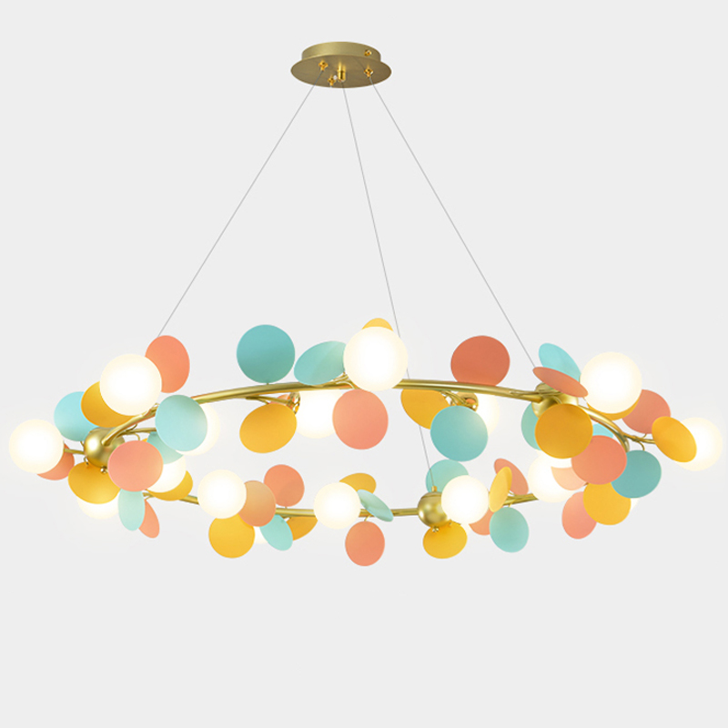 Люстра MATISSE Chandelier circle multicolor Золотой Белый Мульти в Ижевске | Loft Concept 