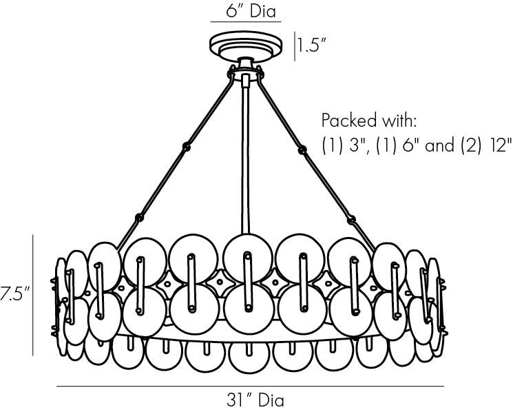 Люстра Arteriors RONDELLE CHANDELIER в Ижевске