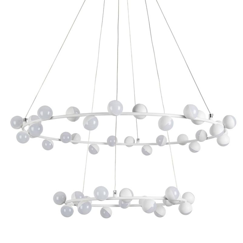 Люстра Vilelme Chandelier white double Белый в Ижевске | Loft Concept 