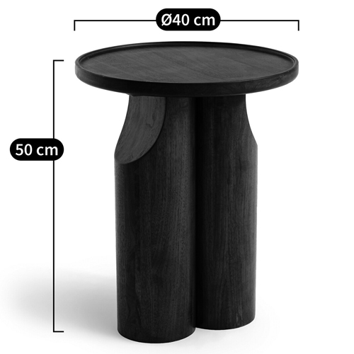 Круглый приставной стол из массива ореха Balu Wooden Side Table в Ижевске