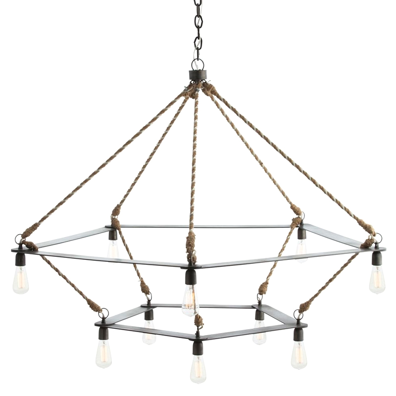 Люстра Arteriors MCINTYRE TWO TIERED CHANDELIER Черный Серый в Ижевске | Loft Concept 