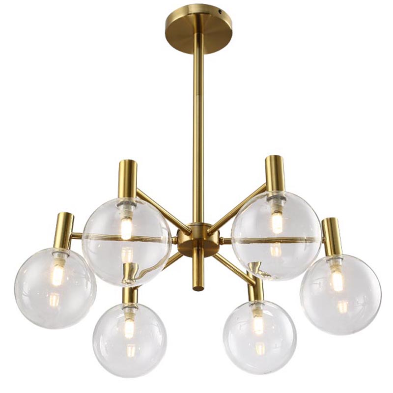 Люстра Holevier Chandelier 6 lamp Золотой в Ижевске | Loft Concept 