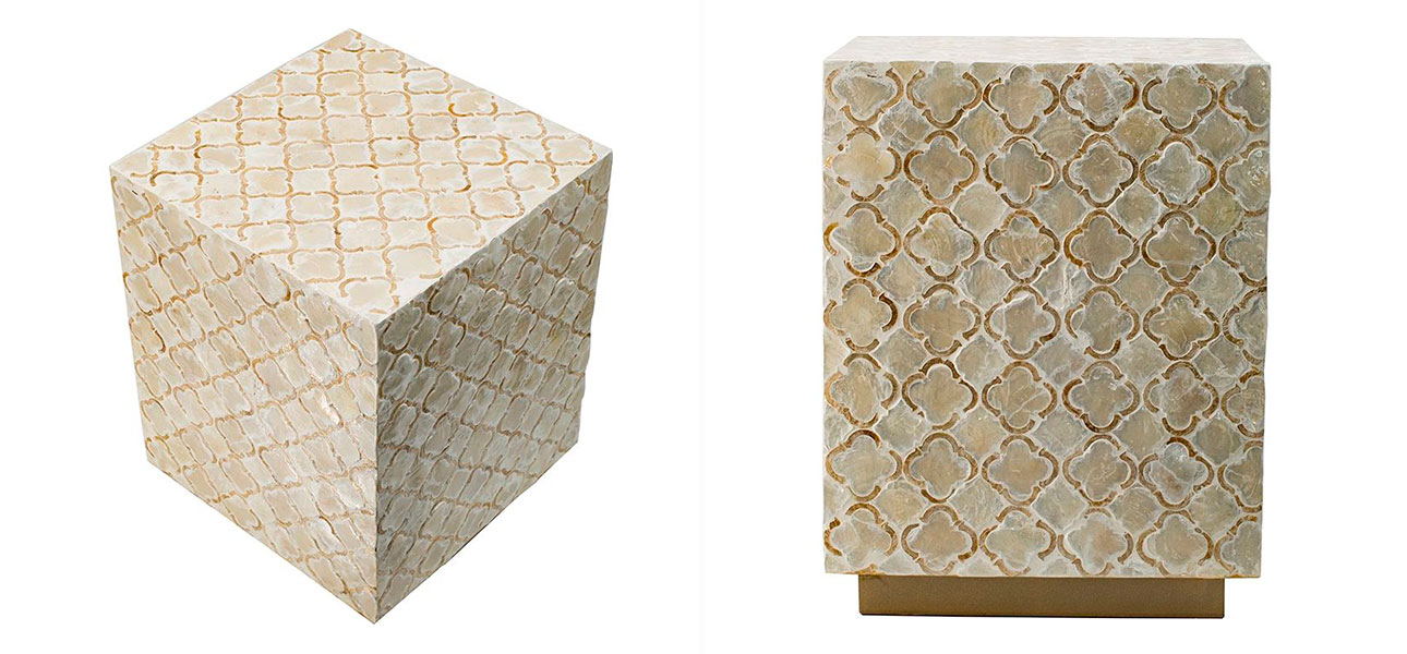 Столик квадратный с инкрустацией Cecil - фото №1