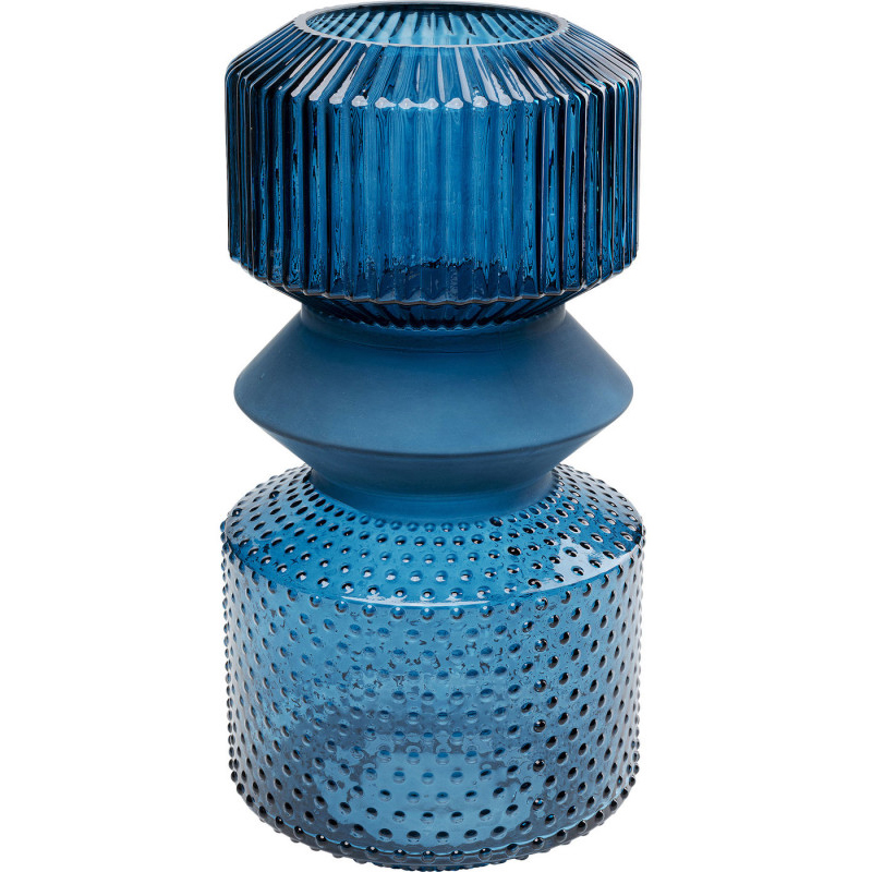 Ваза Geometric Blue Glass Vase 36 Синий в Ижевске | Loft Concept 