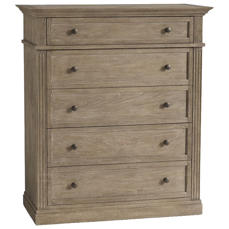 Комод 5 ящиков Benjamin Chest of 5 Drawers Бежево-серый в Ижевске | Loft Concept 