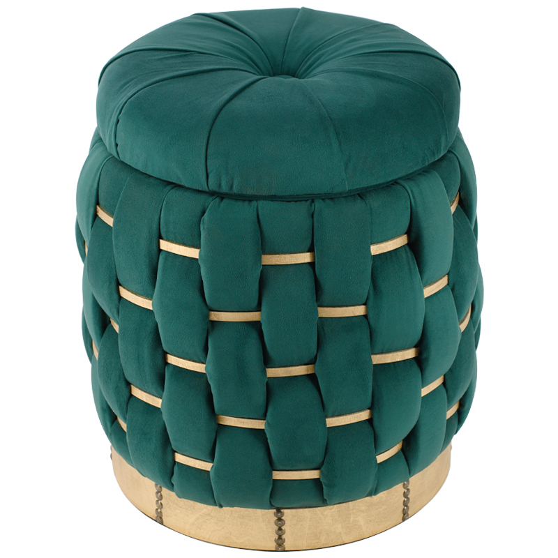 Пуф Verde Green Pouf Зеленый Золотой в Ижевске | Loft Concept 