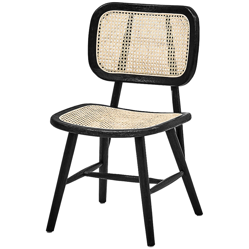 Стул Stiana Rattan Stool Черный Бежевый в Ижевске | Loft Concept 