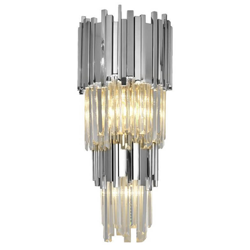 Бра Luxxu Modern Cascade Wall Lamp Silver 58 Серебряный Прозрачное Стекло в Ижевске | Loft Concept 