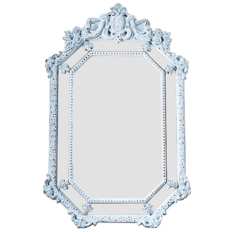 Зеркало Keppel Mirror Pastel Blue Винтажный голубой Античное зеркальное стекло в Ижевске | Loft Concept 