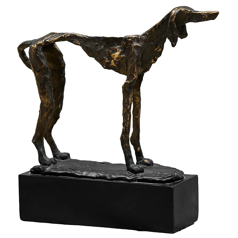 Статуэтка собака Giacometti Dog Statue Черный Золотой в Ижевске | Loft Concept 