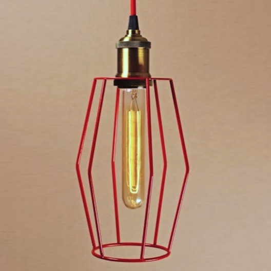 Подвесной светильник Wire Cage Pendant Spauk Red Красный в Ижевске | Loft Concept 