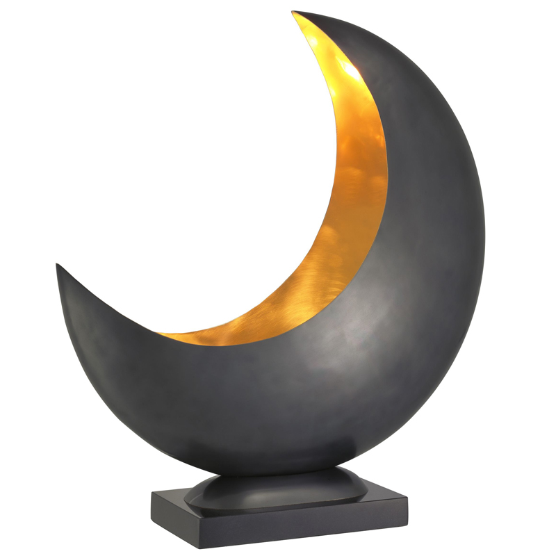 Настольная лампа Eichholtz Table Lamp Half Moon Латунь Черный в Ижевске | Loft Concept 