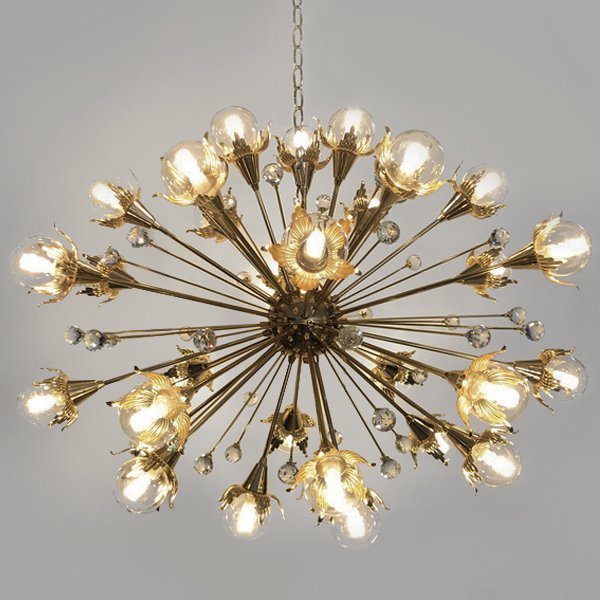 Люстра Jonathan Adler GIANT SPUTNIK CHANDELIER Латунь в Ижевске | Loft Concept 