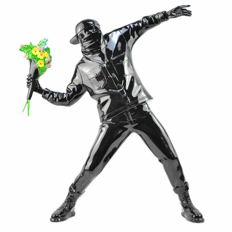 Статуэтка Banksy Flower Thrower Black  Черный в Ижевске | Loft Concept 