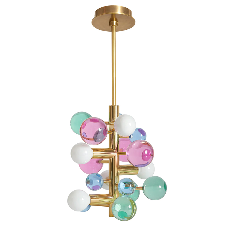 Светильник Jonathan Adler GLOBO FIVE-LIGHT CHANDELIER Multi Золотой Мульти в Ижевске | Loft Concept 