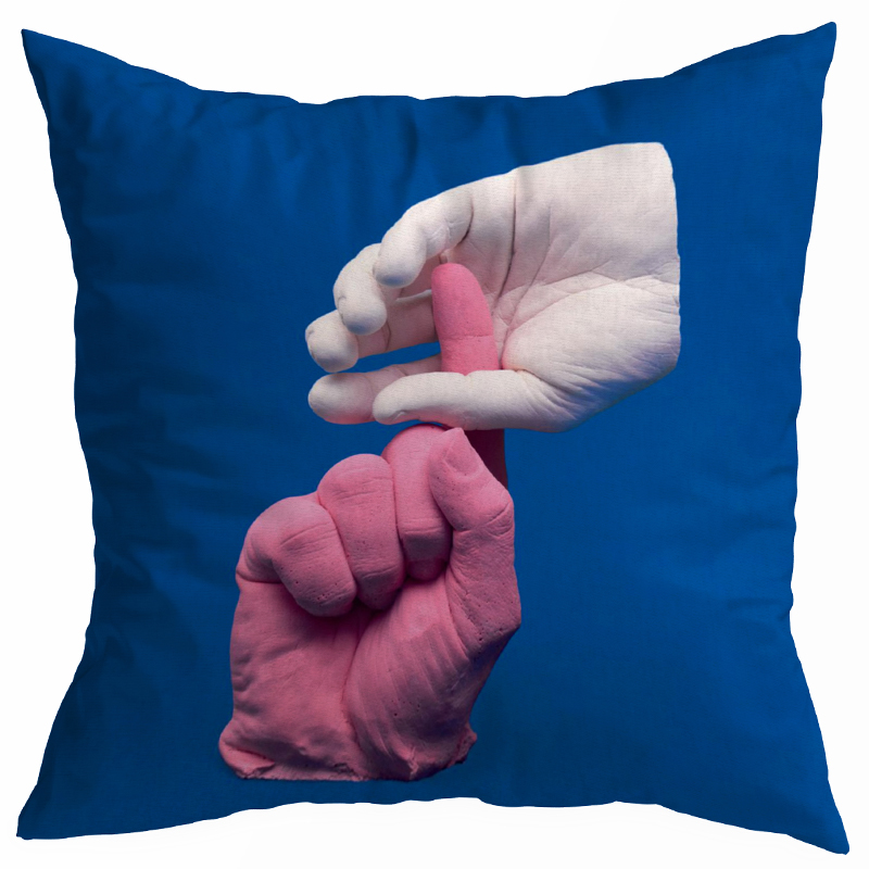 Декоративная подушка Seletti Cushion Hands Синий в Ижевске | Loft Concept 