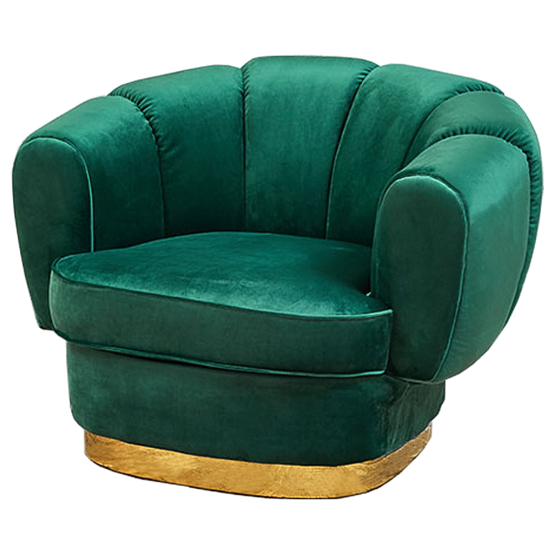 Кресло Emerald Softness Armchair Изумрудный Глянцевое золото в Ижевске | Loft Concept 