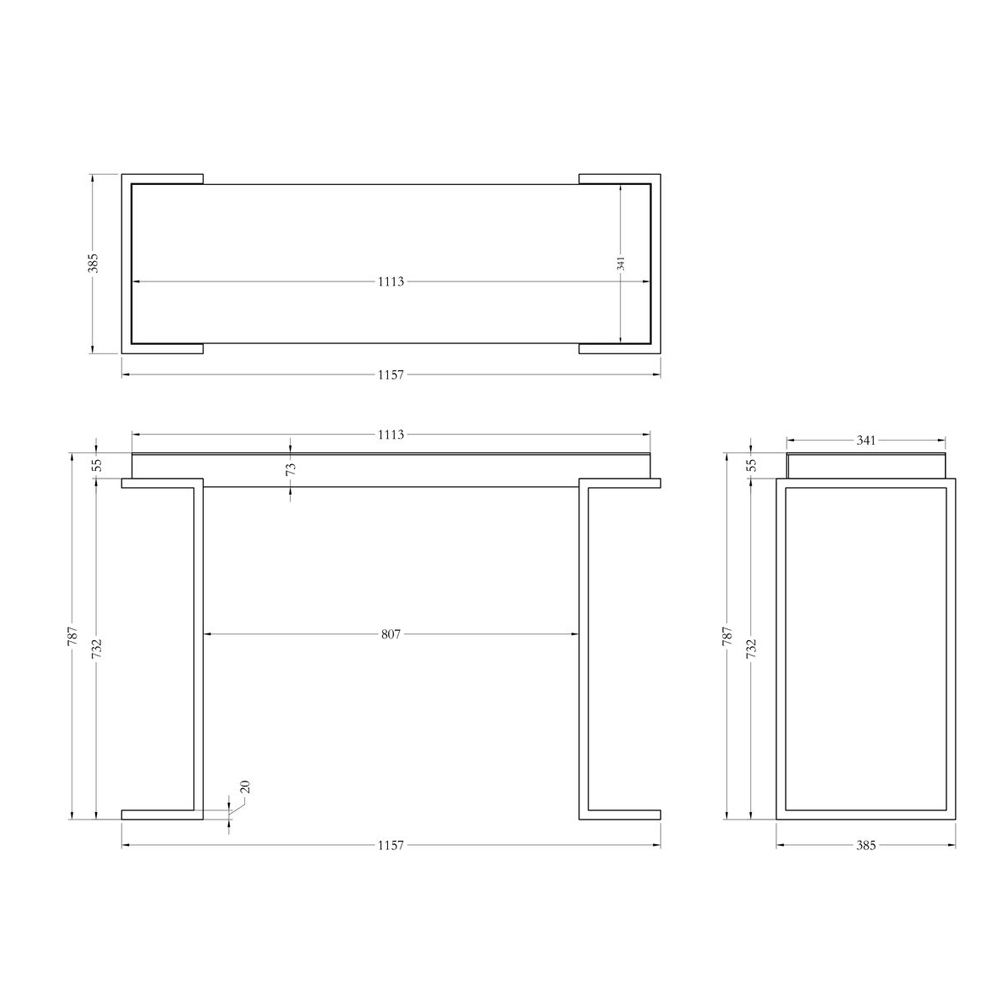 Консоль зеркальная Mirror Chrome Console в Ижевске