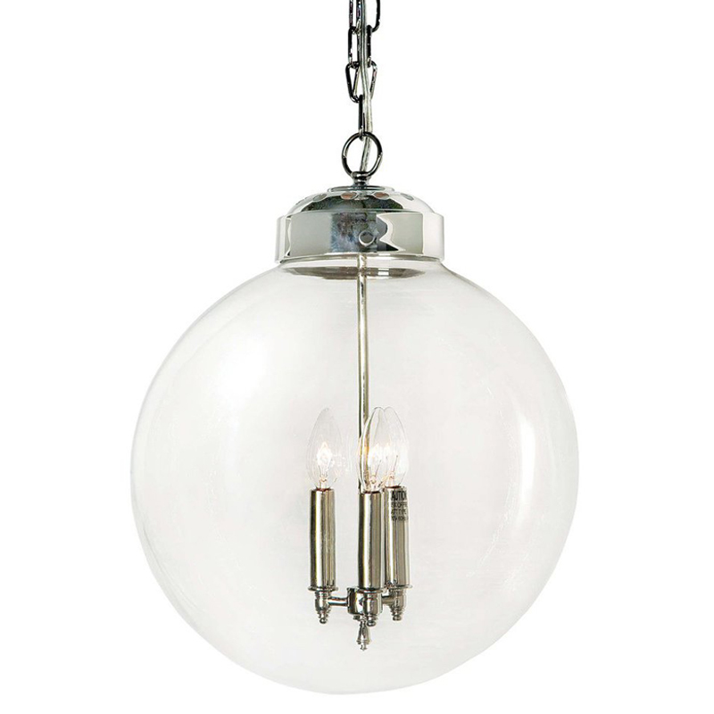 Подвесной светильник Conor Globe Hanging lamp Silver Серебряный Прозрачный (Transparent) в Ижевске | Loft Concept 