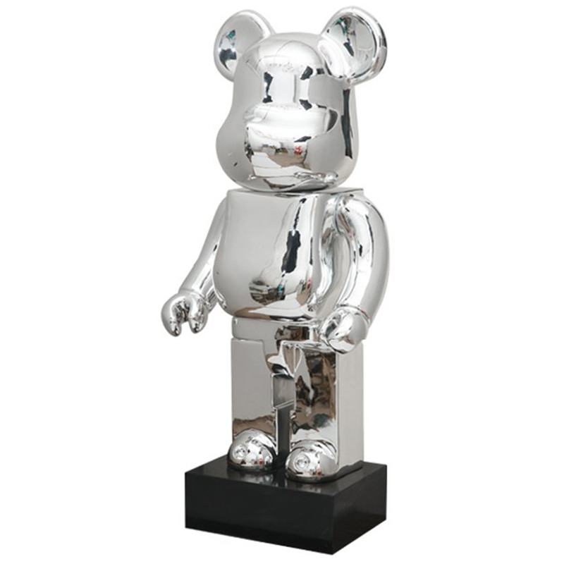 Статуэтка Bearbrick Silver on stand Серебряный в Ижевске | Loft Concept 