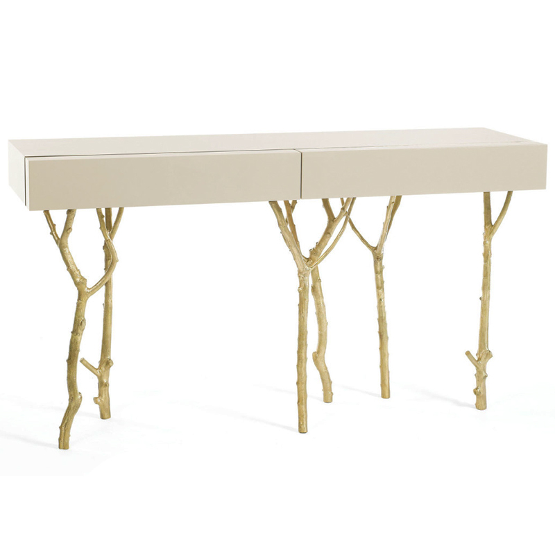 Консоль Fig Tree CONSOLE Ginger and Jagger Золотой Белый в Ижевске | Loft Concept 